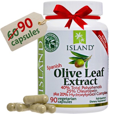 Olive Leaf Extract Capsules 25% Oleuropein 90 Count Hydroxytyrosol Complex