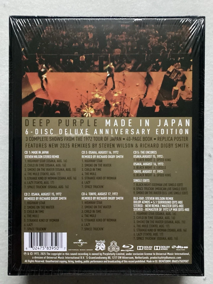 Deep Purple - Made in Japan / 50th Anniversary 6-Disc Deluxe Edition OVP - Bild 2 von 2