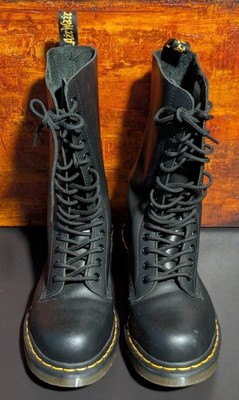 Dr. Martens Black 14-Eye Steel Toe Fine Haircell Boot 1940 5400 UK