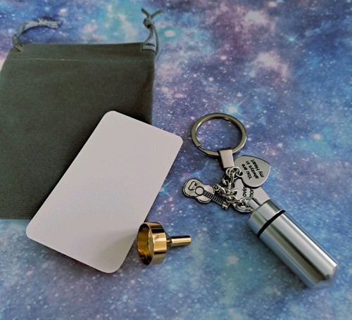 Always in my heart, in loving memory Urn ashes key ring - Picture 2 of 17