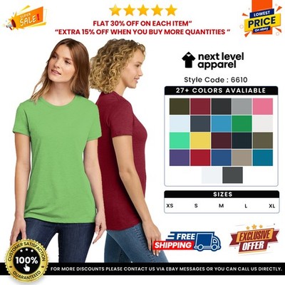 Next Level Apparel 6610 Ladies CVC Short Sleeve Tee Stylish T-Shirt