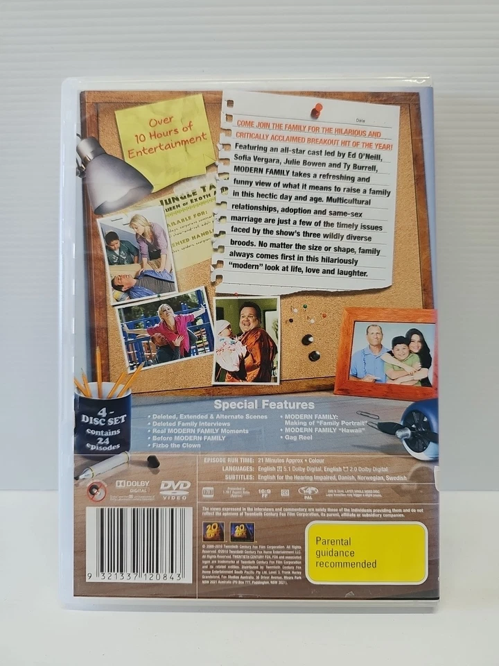 Modern Family : Season 1 (DVD, R4, 2009) - image 2 of 4
