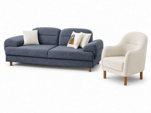 Komfortabel Sofa Set 3+1 Sitzer Wohnzimmer LuxusmöBel Elegant Sofagarnitur-image