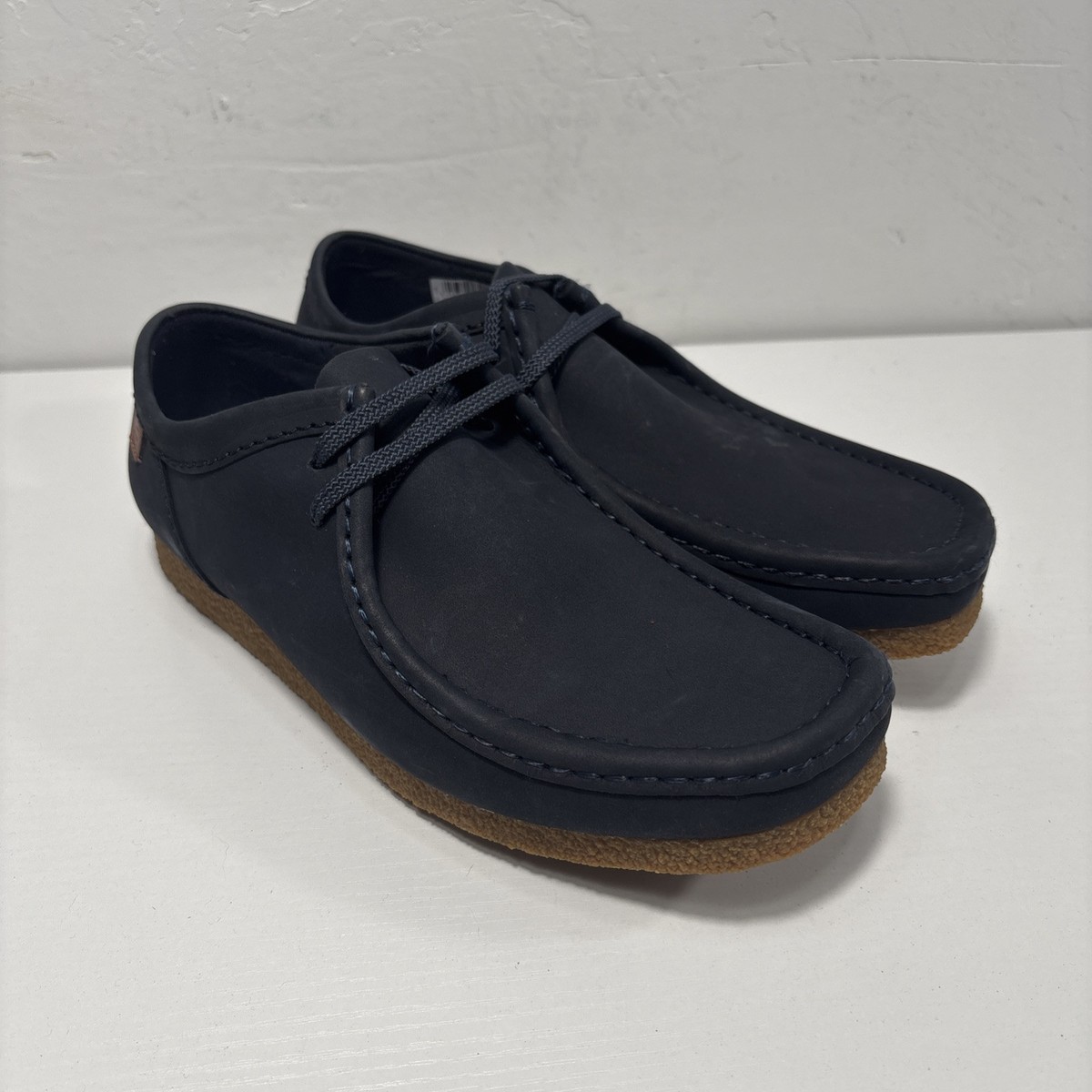 Clarks Shacre II Run Men's Sz 10m Shoes Moccasin Navy Nubuck
