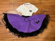 Hip Hop 50's Shop Girls 2T Poodle Skirt  Costume 3 Piece Set w/Blouse, Petticoat