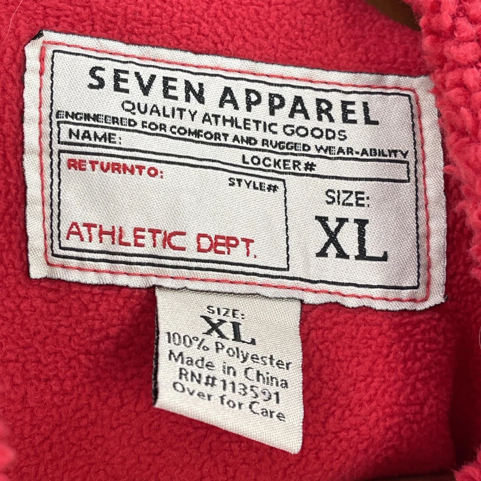 Chaqueta polar Seven Apparel para mujer talla XL roja preppy cremallera completa cuello falso Sherpa Foto 4 de 4