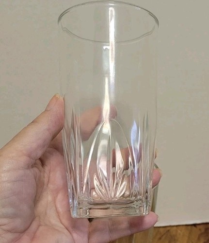 2 vasos transparentes vintage cuadrados Base 8 OZ MCM 5 3/4" - Imagen 2 de 7