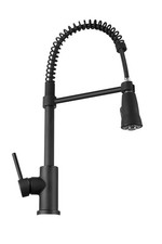 DF-NMK504-MB RV Swivel High-Arc Spring Kitchen Sink Faucet - Single Handle - ...