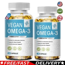 60/120PCS Omega 3 Oil Capsules 3x Strength 1200mg EPA & DHA, Highest Potency