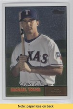 2010 Topps Heritage Chrome 244/1961 Michael Young #C129 READ 9n2
