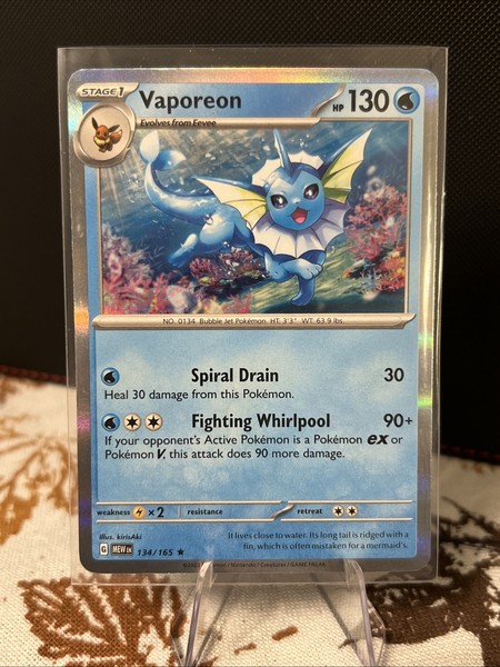Pocket Scout - Vaporeon 134/165 Sv: Scarlet & Violet 151 Holo