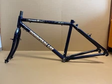 PANASONIC MOUNTAIN CAT Frame Set Aluminum Old MTB Touring Dark Blue 26 Inch USED