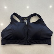 Tek Gear Sports Bra Workout Front Zip Racerback Padded Size 2X FAST SHIP