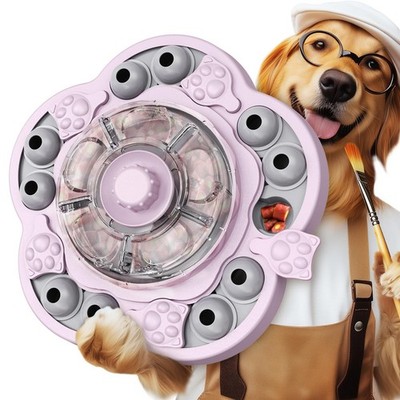 Dog Puzzle Toy, 3 Levels of Step-by-Step Challenge, Spin-to-Release Treat Dis...