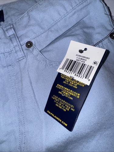 Polo Ralph Lauren Girls Light Blue Cotton 5 Pocket Pants Lightweight Size 12 NWT - Picture 5 of 8