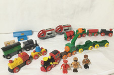 Brio mixed wooden magnetic train, wagon, clever crane, polar express,,etc