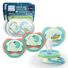 Philips Avent Ultra Air Nighttime Pacifiers - Orthodontic Design, for Babies 6-1