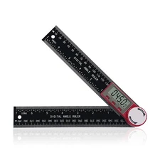 Digital Angle Finder, Angle Protractor Ruler with 200mm/ 7 inch, Carbon Fiber...