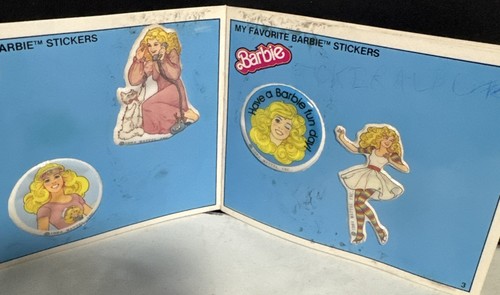 Vintage Barbie Sticker Album With 15 Puffy Stickers 1984 USED AS PICTURED - Picture 2 of 9