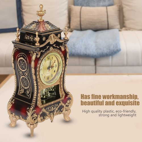 Desk Clock 12 Music Timekeeping Antique Desk Clock (battery Not Included) (brown - Picture 14 of 22