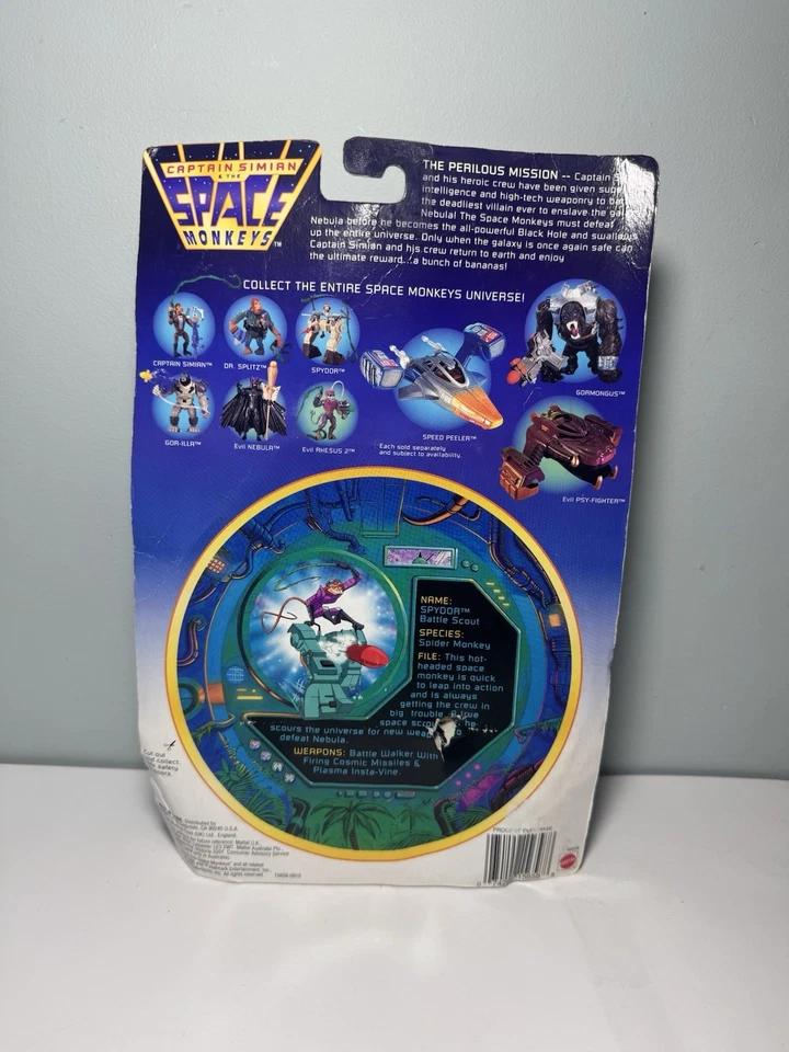 Mattel Captain Simian and the Space Monkeys Battle Scout Spydor *Sellado de fábrica* Foto 2 de 4