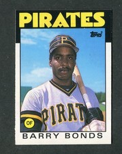 Barry Bonds Pittsburgh Pirate Rookie MLB Baseball Card #11T RC 1986 Topps Traded. rookie card picture