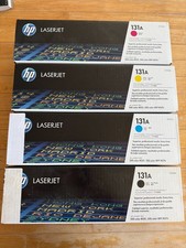 HP 4 x 131A Black Cyan Magenta Yellow Toner Set OEM CF210A CF211A CF212A CF213A