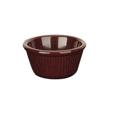 Yanco China NC-533C Nu-Classic Chocolate Melamine 4 oz. Fluted Ramekin - 6 Doz