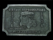 TE01123 VINTAGE 1976  GADABOUT 1900  ANTIQUE CAR ADVERTISEMENT BELT BUCKLE