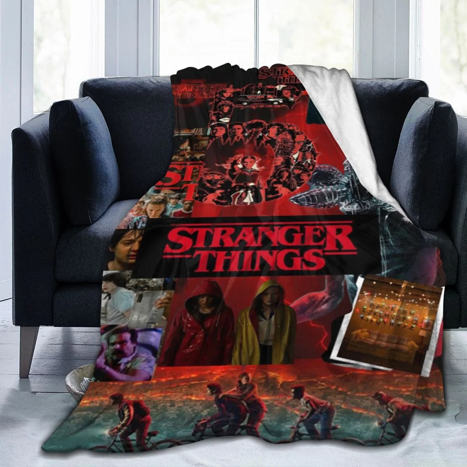 Stranger Things 5 Themed Blanket Cozy All-Season Fan Throw