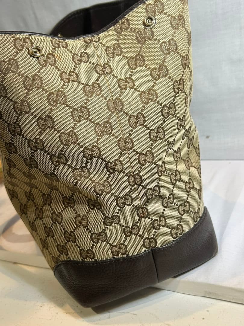 GUCCI GG Canvas Horsebit Tote Bag Women's Vintage Size 33cm Excellent thumbnail 14