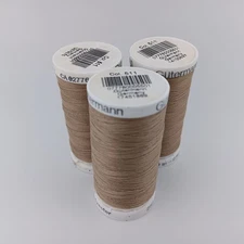3 Spool Lot - Gutermann 100% Polyester Thread Color Dove Beige 274 Yards Col.511