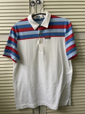 Polo Adidas Vintage 70s 80s Ventex Made in France Trefoil Stripe Tennis Size 4 M - Photo 1/4