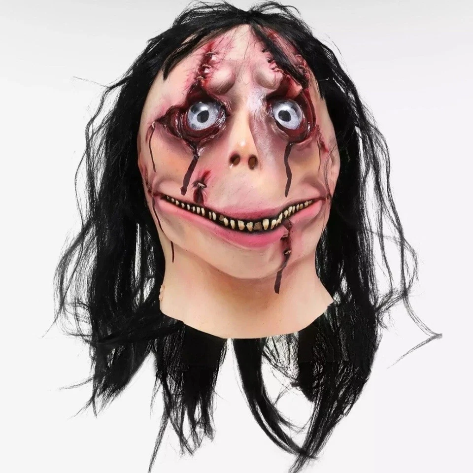 Screen Stalker Mask Creepypasta Fancy Dress Up Halloween Adult Costume Accessory - Image 2 of 4