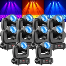 UKING 150W 18Prism Moving Head Stage Lighting LED Beam RGBW Gobo DMX Disco Light