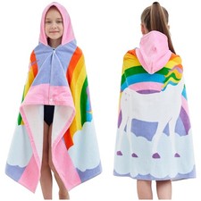 Kids Hooded Beach Towel 30x50 - Ultra Absorbent 100 Cotton