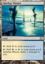 MTG Adarkar Wastes - Foil, Damaged, English Tenth Edition