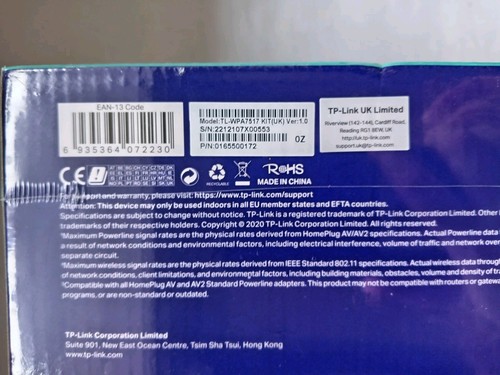 Tp-Link TL-WPA7517 KIT Ac1200 Wireless Dual Band Powerline Adapter Kit AV2 1000 - Picture 4 of 4