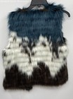 Dor Dor Blue/White/Brown Vest - Size Large — photo 2