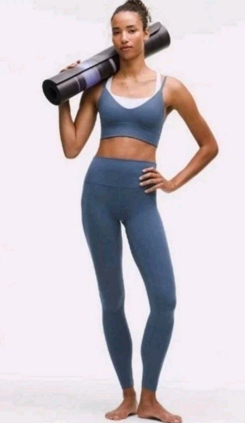 Lululemon Women's Align Blue Twill High Rise Athletic Leggings! 8