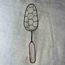 Vintage Antique Flat Wire Whisk Primitive Kitchen Tool Prim Decor Collectible