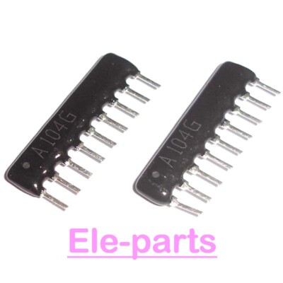 100 PCS A09-104G SIP-9 A09-104 100K ohm 8 Commoned Resistor Network Array 9 PIN