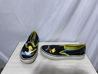 Vans The Simpsons Homer and Bart Classic Slip On Skate Shoe