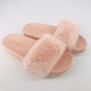 Liliana Womenâs Fuzzy Slippers Color Peach Size 8 | eBay