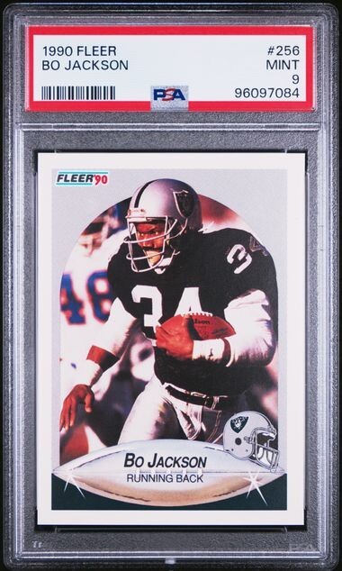 1990 Fleer Football #256 BO JACKSON PSA 9 MINT