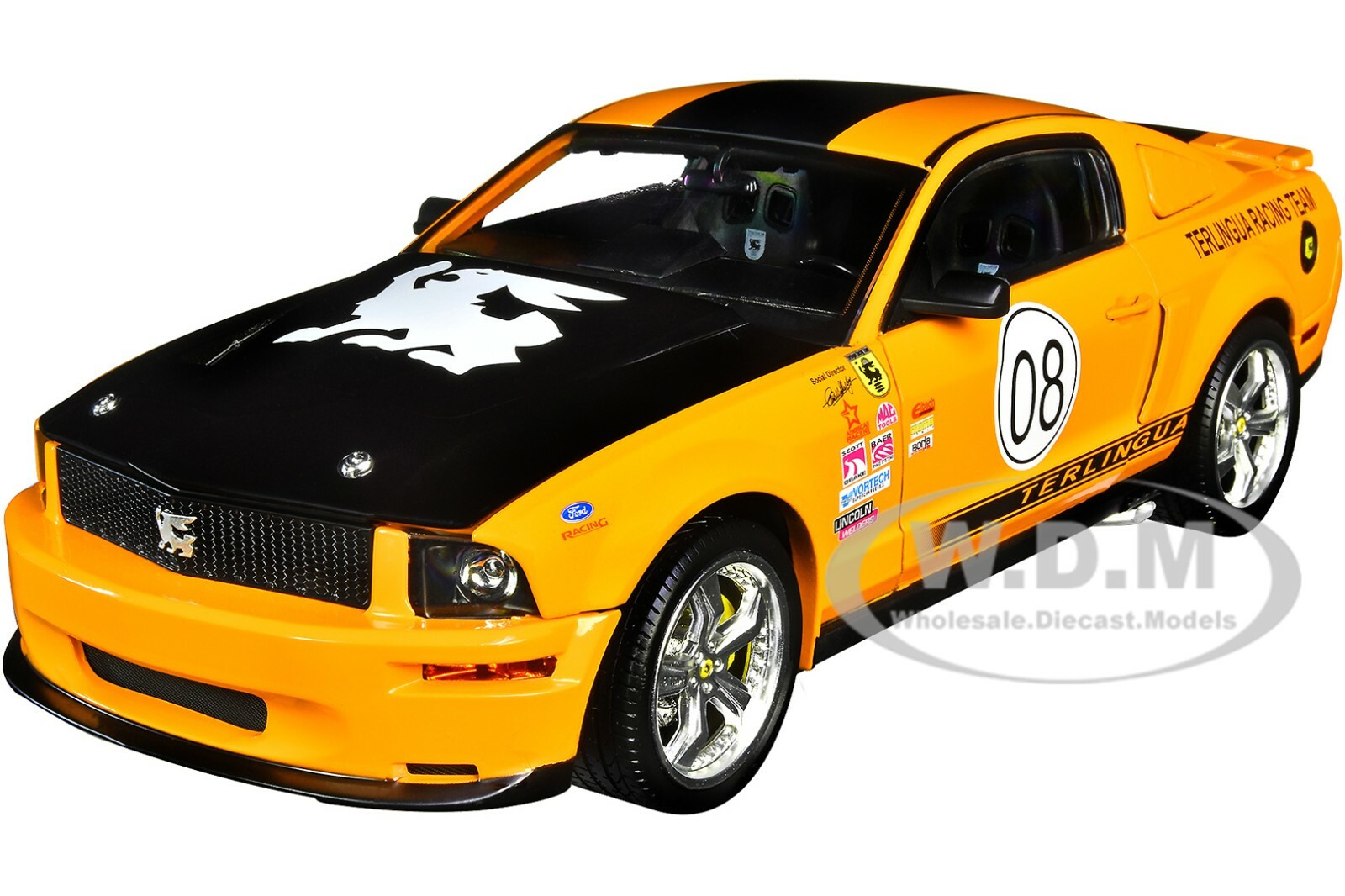 2008 FORD SHELBY MUSTANG #08 ТЕРЛИНГВА ОРАНЖЕВЫЙ 1/18 АВТОМОБИЛЬ SHELBY COLLECTIBLES SC297