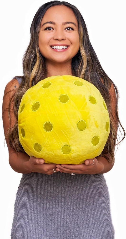 Huggable 12" Soft Plush Pickleball Pillow for Comfort & Fun