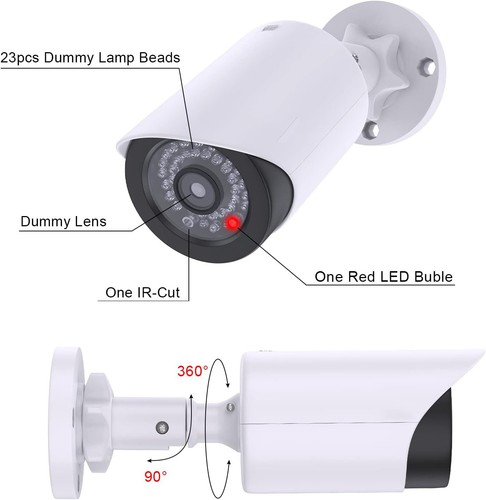 Dummy Security CCTV Cameras Outdoor Fake Surveillance Security Cameras for House - Picture 2 of 28