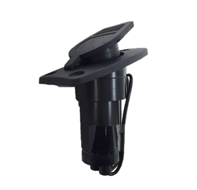Marine Boat Black Nylon Cap 2Prong Stern Light Top Socket PlugIn SS