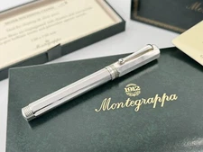 MONTEGRAPPA REMINISCENCE 925 STERLING SILVER MINI ROLLEBALL PEN NEW 100% GENUINE